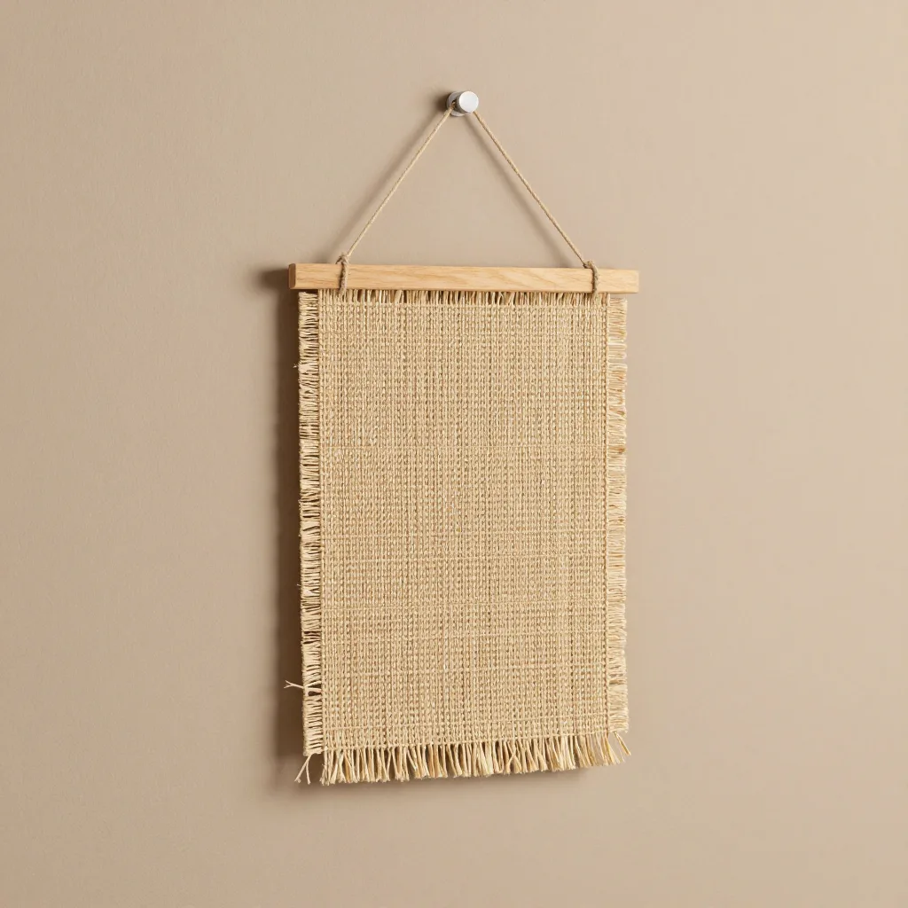 A pandanus mat hanging on a wall